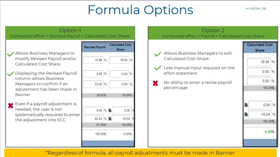 Formula Options